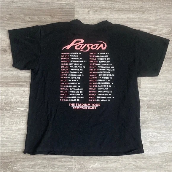 Poison Graphic Black Band T-Shirt - Picture 4 of 5